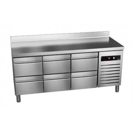 Asber 6 drawer compact counter fridge GTP-7-180-06