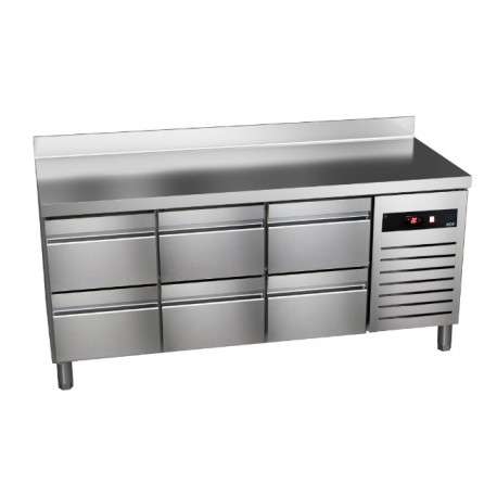 Asber 6 drawer compact counter fridge GTP-6-200-06