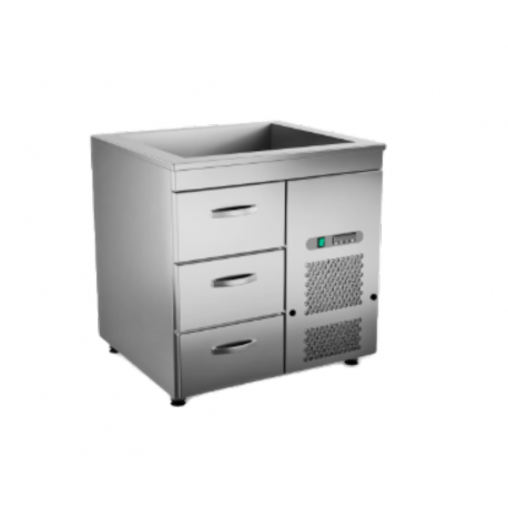 Inox Baltic cold cupboard with cold basin KSK-803