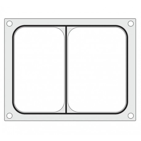 Hendi užlydymo forma dviejų dalių vienkartiniams indams 227x178mm