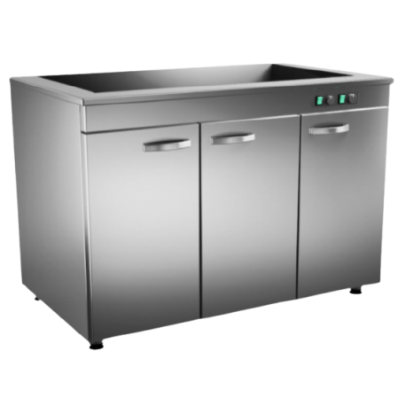 Inox Baltic hot cupboard with basin SSK-1230