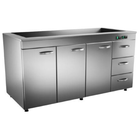 Inox Baltic hot cupboard with basin SSK-1633