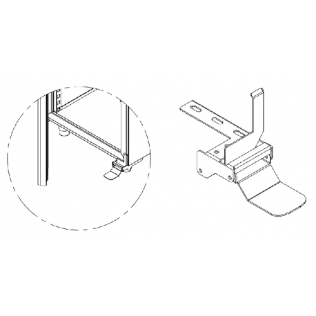 Samaref opening pedal for cabinet with left hinge PED 1P DX