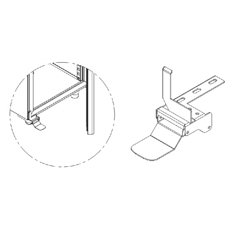 Samaref opening pedal for cabinet with right hinge PED 1P SX