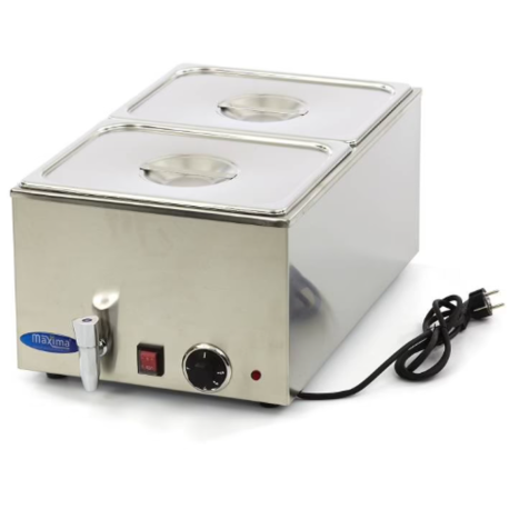 Maxima bain marie with 2xGN 1/2 bowl