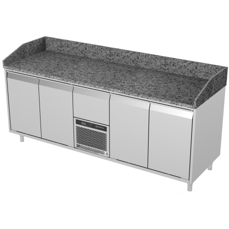 Novameta pizza counter fridge with granite surface FM0-E404-213/70/90