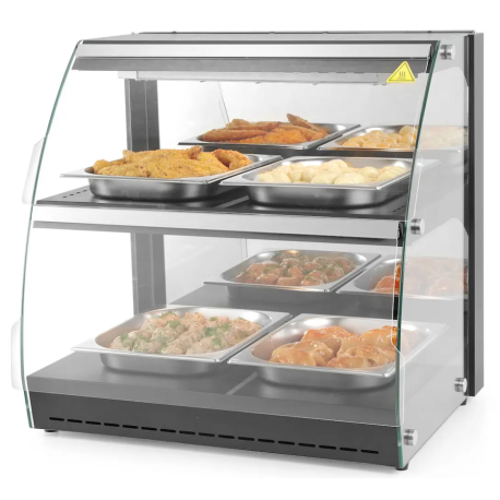 Hendi quartz heated countertop display two levels