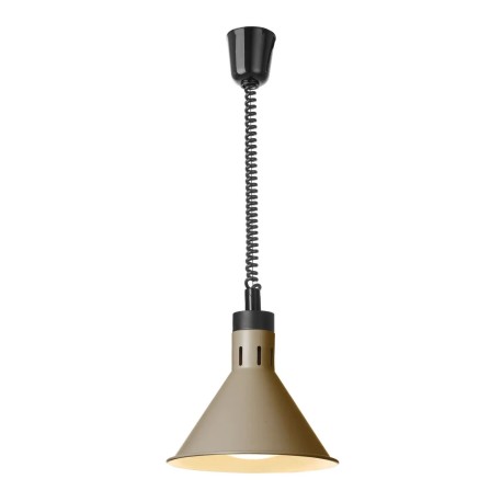 Hendi rise and fall heat lamp conical beige color