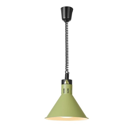 Hendi rise and fall heat lamp conical green color