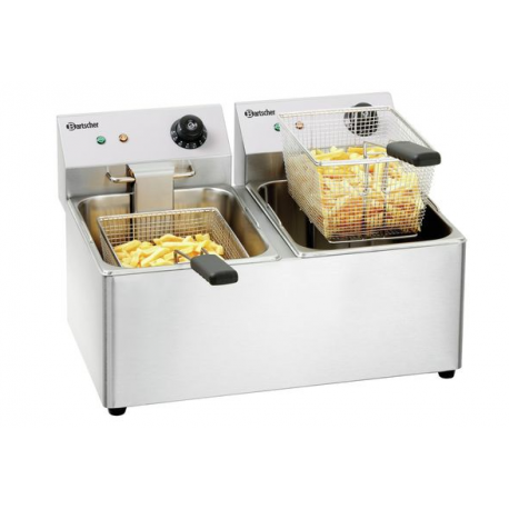 Bartscher double tank countertop fryer SNACK IV 2x8L