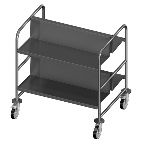 Trolley for transporting plates