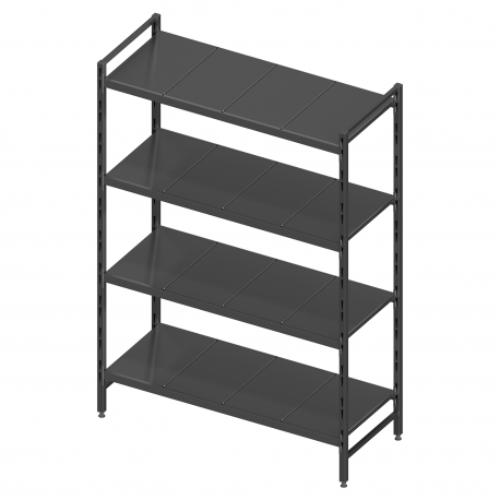 Assemble four modular shelves rack